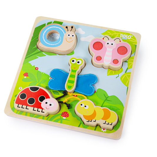 Puzzle de encaixe sensorial - Insectos