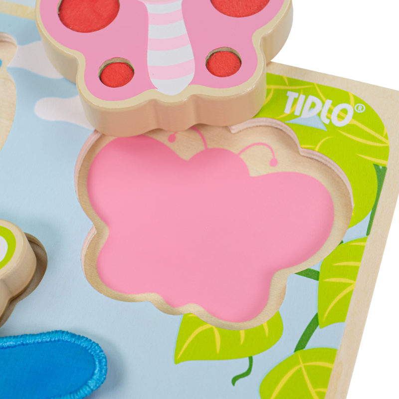 Puzzle de encaixe sensorial - Insectos