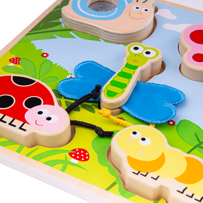 Puzzle de encaixe sensorial - Insectos