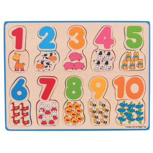 Puzzle de encaixe "Número e cor"