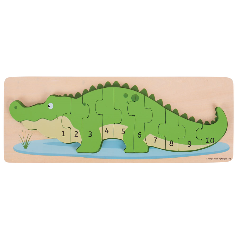 Puzzle de números "O Crocodilo"