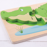 Puzzle de números "O Crocodilo"