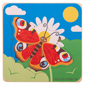 Puzzle de camadas "O ciclo da vida: a borboleta"