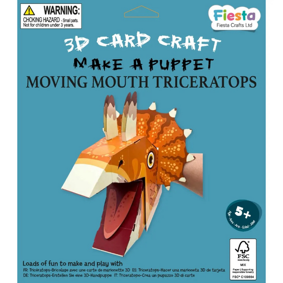 Kit de construção em papel de Triceratops