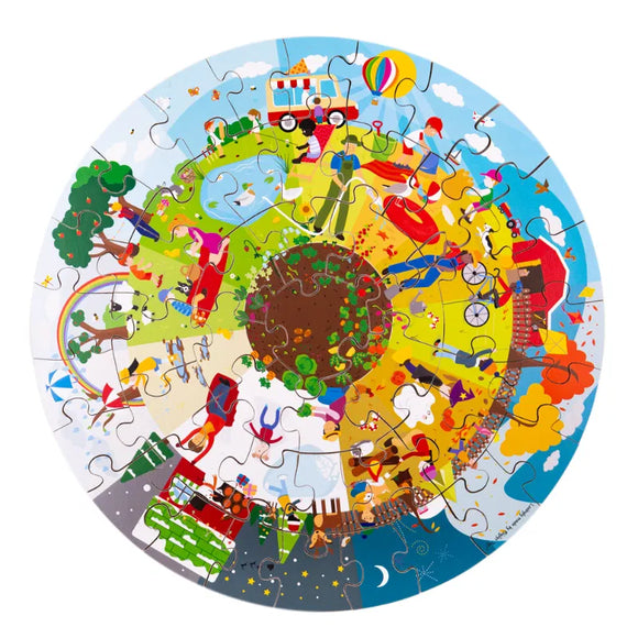 Puzzle de chão circular The Four Season