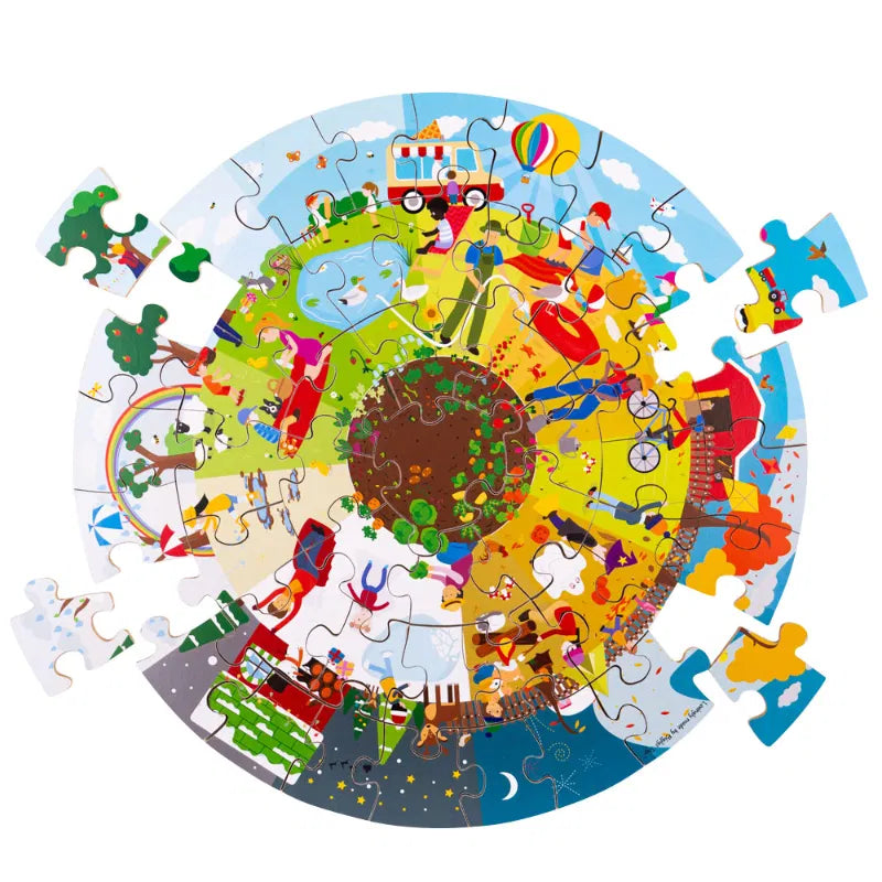 Puzzle de chão circular The Four Season