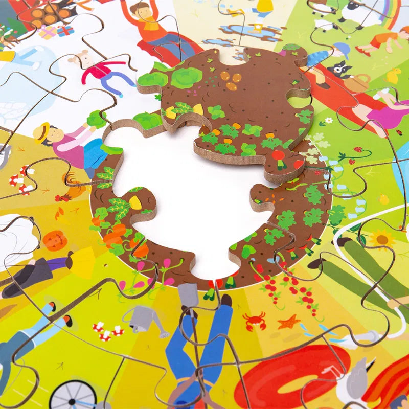Puzzle de chão circular The Four Season