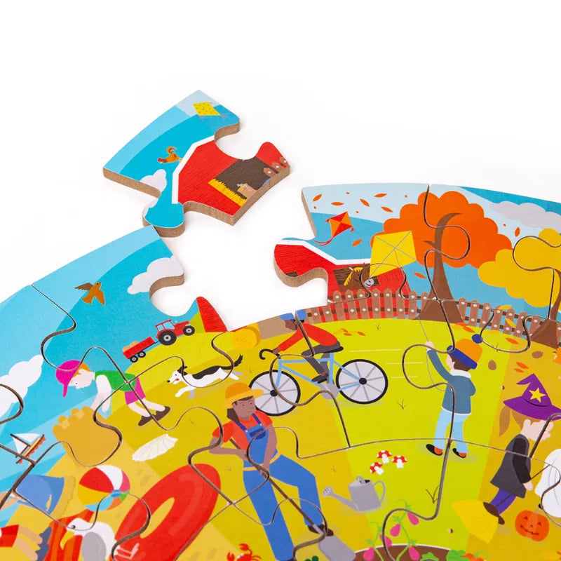 Puzzle de chão circular The Four Season