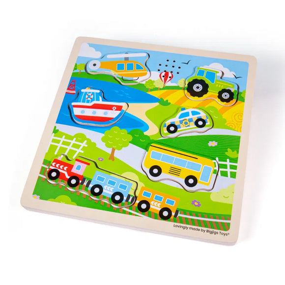 Puzzle com som Transporte