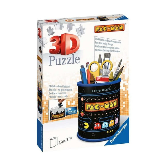 Puzzle 3D: copo de canetas Pacman