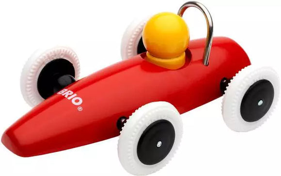 Carrinho de madeira Race Car vermelho