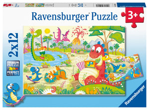 Puzzle 2 x 12 Dinossauros Brincalhões