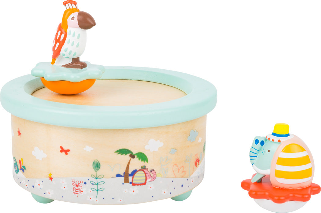 Caixa de música "O papagaio e o elefante"